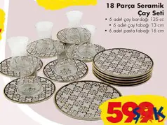 18 PARÇA SERAMİK ÇAY SETİ